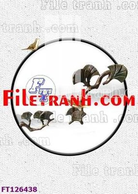 File gốc File tranh bộ hiện đại FT126438 (in lụa) hoa văn cổ điển