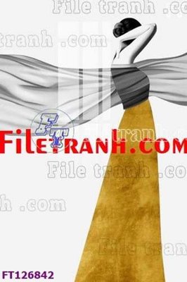 File gốc File tranh bộ hiện đại FT126842 (in lụa) trang trí tường