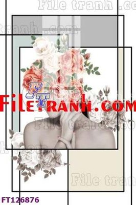 File gốc File tranh bộ hiện đại FT126876 (in lụa) chi tiết cao