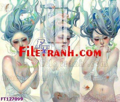 Tải file gốc in lụa File tranh bộ hiện đại FT127099 siêu nét