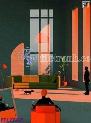 Ảnh gốc File tranh bộ hiện đại FT127225 (siêu chi tiết) để in ấn