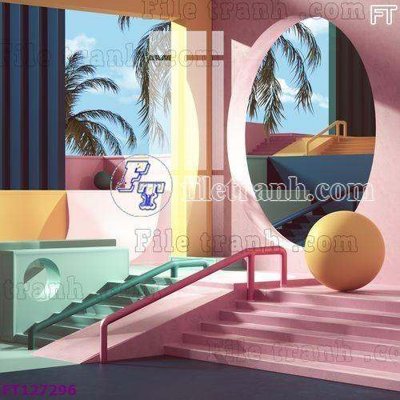 File PSD File tranh bộ hiện đại FT127296 (bản gốc) chất lượng nhất