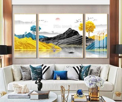 File tranh File tranh hiện đại pha lê gương FT135 (gốc) chủ đề thiên nhiên