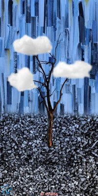 File gốc Tranh trang trí lối vào FT15016 (in tráng gương) ốp tường