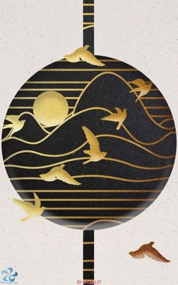 File gốc Tranh trang trí lối vào FT15137 (in tráng gương) sang trọng