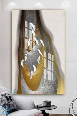 File gốc Tranh trang trí lối vào FT15255 (in tráng gương) nghệ thuật