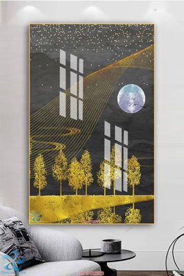 Download file gốc Tranh trang trí lối vào FT15373 (in lụa) tranh 3D