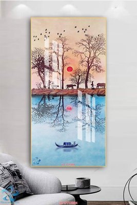 Hình ảnh file gốc in trần nhà Tranh trang trí lối vào FT15804