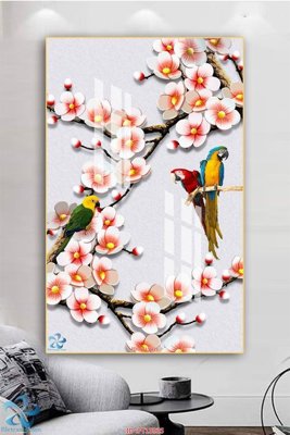 File tranh Tranh trang trí lối vào FT15935 (bản gốc) in lụa 5D