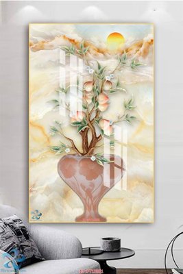 File in mica Tranh trang trí lối vào FT15951 (bản gốc) làm vách ngăn