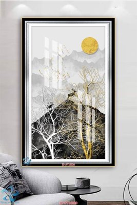 File in trần Tranh trang trí lối vào FT16020 (file gốc) chủ đề vũ trụ