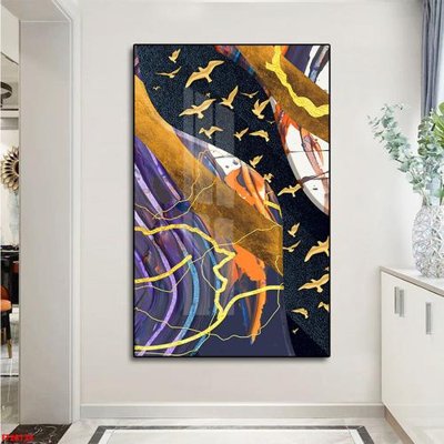 File gốc File tranh đơn lối vào FT20134 (in lụa) tranh mã đáo