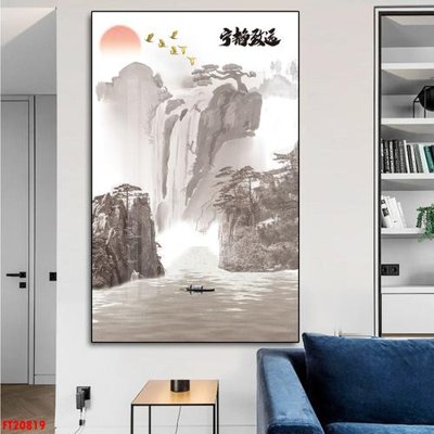 File gốc File tranh đơn lối vào FT20819 (in lụa) cao cấp