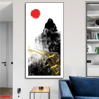 File gốc File tranh đơn lối vào FT20936 (in lụa) tranh mã đáo