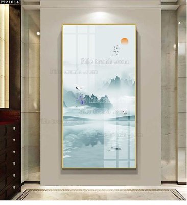 Download file gốc File tranh đơn lối vào FT21014 (in lụa) tranh 3D