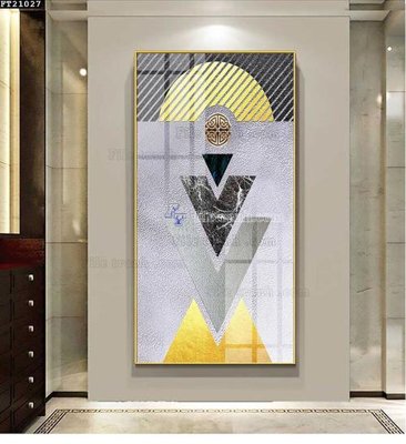 Ảnh gốc File tranh đơn lối vào FT21027 (nét căng) in mica