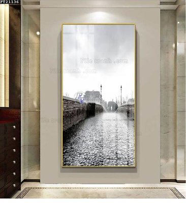 File tranh File tranh đơn lối vào FT21136 (bản gốc) in lụa 3D