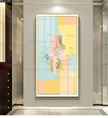 File gốc File tranh đơn lối vào FT21197 (in lụa) cao cấp