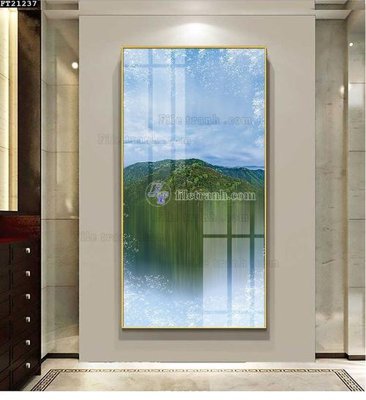 File gốc File tranh đơn lối vào FT21237 (in 3D) cho trang trí