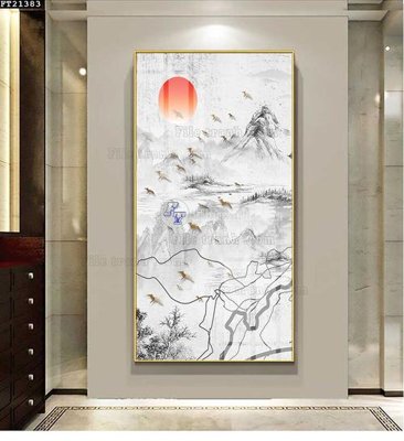 File in mica File tranh đơn lối vào FT21383 (bản gốc) làm vách ngăn