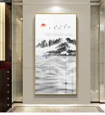 File tranh File tranh đơn lối vào FT21426 (file gốc) chuẩn màu in