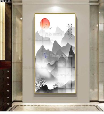 Ảnh mô tả file gốc in mica File tranh đơn lối vào FT21451