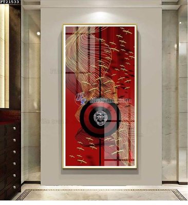 Ảnh gốc File tranh đơn lối vào FT21533 (độ nét cao) in mica