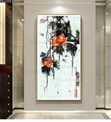 Download file gốc File tranh đơn lối vào FT21600 (in lụa) hoa lá