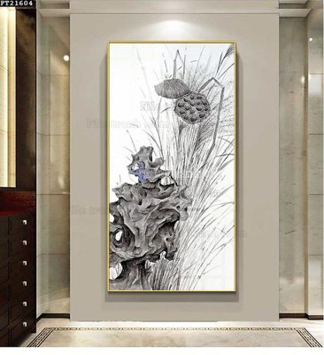 File tranh File tranh đơn lối vào FT21604 (bản gốc) in lụa dán tường