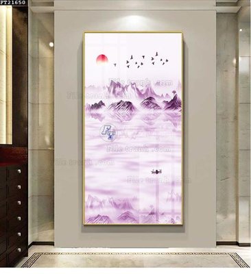 File tranh File tranh đơn lối vào FT21650 (bản gốc) in lụa 5D