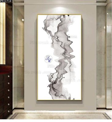 File gốc in tráng gương File tranh đơn lối vào FT21718 chi tiết