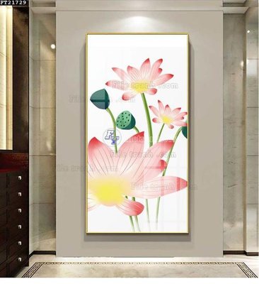 File in trần File tranh đơn lối vào FT21729 (bản gốc) mây trời