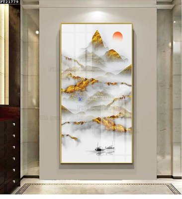 File in trần File tranh đơn lối vào FT21779 (file gốc) phong thủy