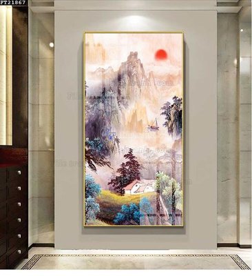 File gốc File tranh đơn lối vào FT21867 (in 3D) cho trang trí