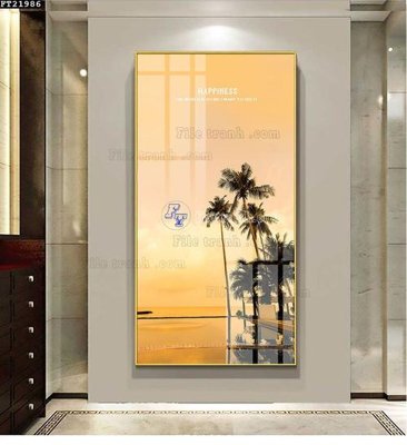 File gốc File in tranh tường đứng lối vào FT21986 (in 3D) cho trang trí