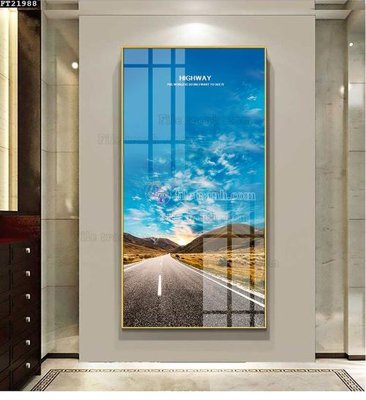 File gốc File in tranh tường đứng lối vào FT21988 (in 3D) cho trang trí