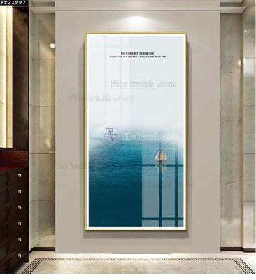 File in lụa File in tranh tường đứng lối vào FT21997 (tân cổ điển) File in tranh tường đứng lối vào FT21997