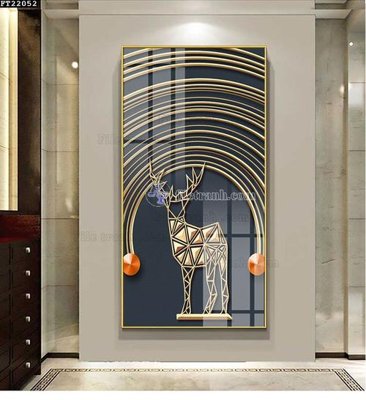 File in ấn cao cấp File in tranh tường đứng lối vào FT22052 (file gốc)