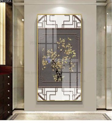 File ảnh File in tranh tường đứng lối vào FT22056 (gốc) in decal dán tường