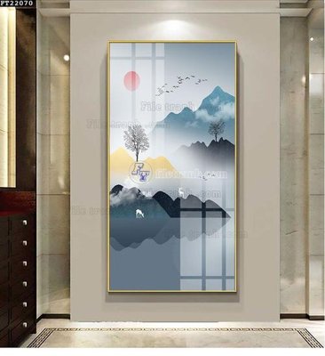 Mua file ảnh gốc File in tranh tường đứng lối vào FT22070 (chất lượng cao)