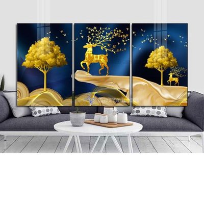 File in trần File tranh hiện đại pha lê gương FT242 (bản gốc) đại dương