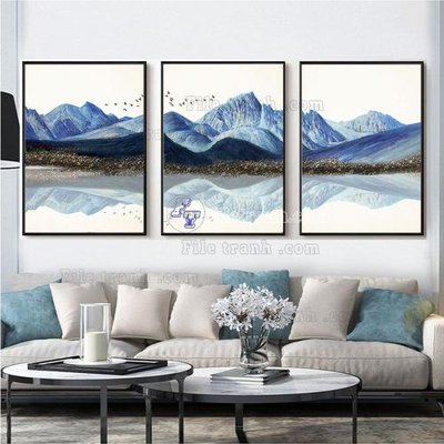 File in trần File tranh hiện đại pha lê gương FT289 (bản gốc) hoa văn