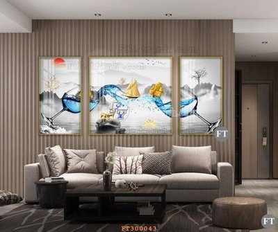 File gốc File tranh hiện đại pha lê gương hot FT300043 (in tráng gương) sang trọng