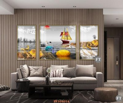 File ảnh File tranh hiện đại pha lê gương hot FT300054 (gốc) in PP, decal