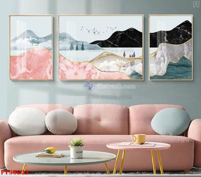 File tranh gốc in trần nhà File tranh bộ hiện đại FT30033 3D