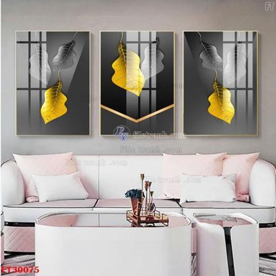 Tải file File tranh bộ hiện đại FT30075 (gốc) in tranh tráng gương