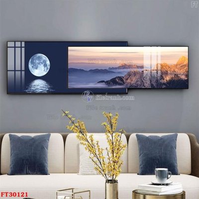 File tranh in tráng gương File tranh bộ hiện đại FT30121 (siêu nét)