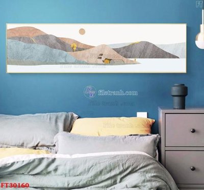 File tranh File tranh bộ hiện đại FT30160 (bản gốc) in lụa 3D