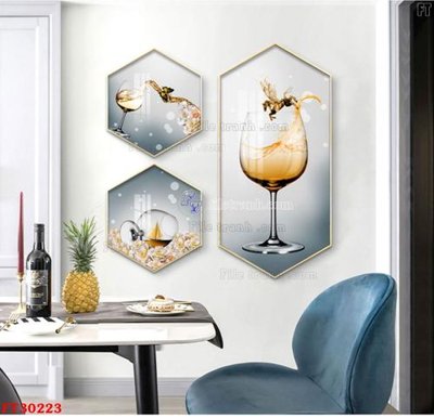 File gốc File tranh bộ hiện đại FT30223 (in tráng gương) nghệ thuật