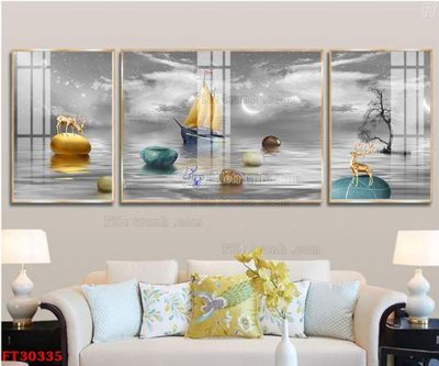 File in trần File tranh bộ hiện đại FT30335 (bản gốc) mây trời